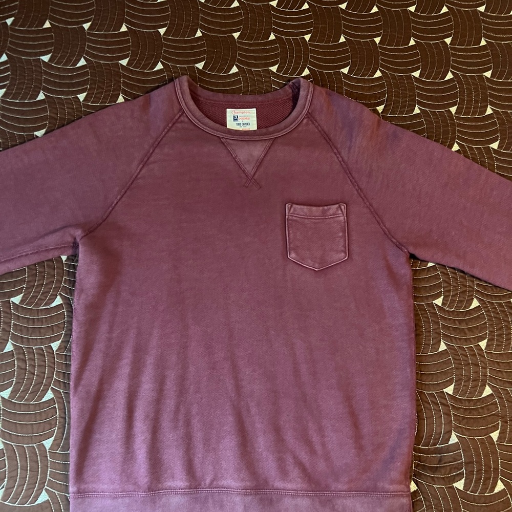 Todd Snyder Men's Crewneck Sweater in Burgundy